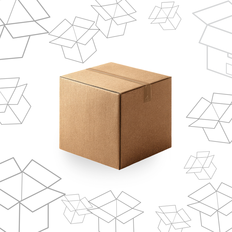 Caixa sob encomenda da Etesco Embalagens, produzida em papelão para empresas.