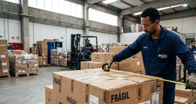 Caixa de papelão grande